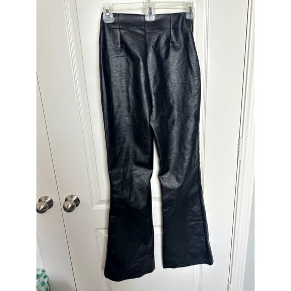 Princess Polly 0 Leather Bell Bottom Pants - Picture 3 of 3